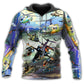 Combat Aircraft Blue Sky - 3D Hoodie