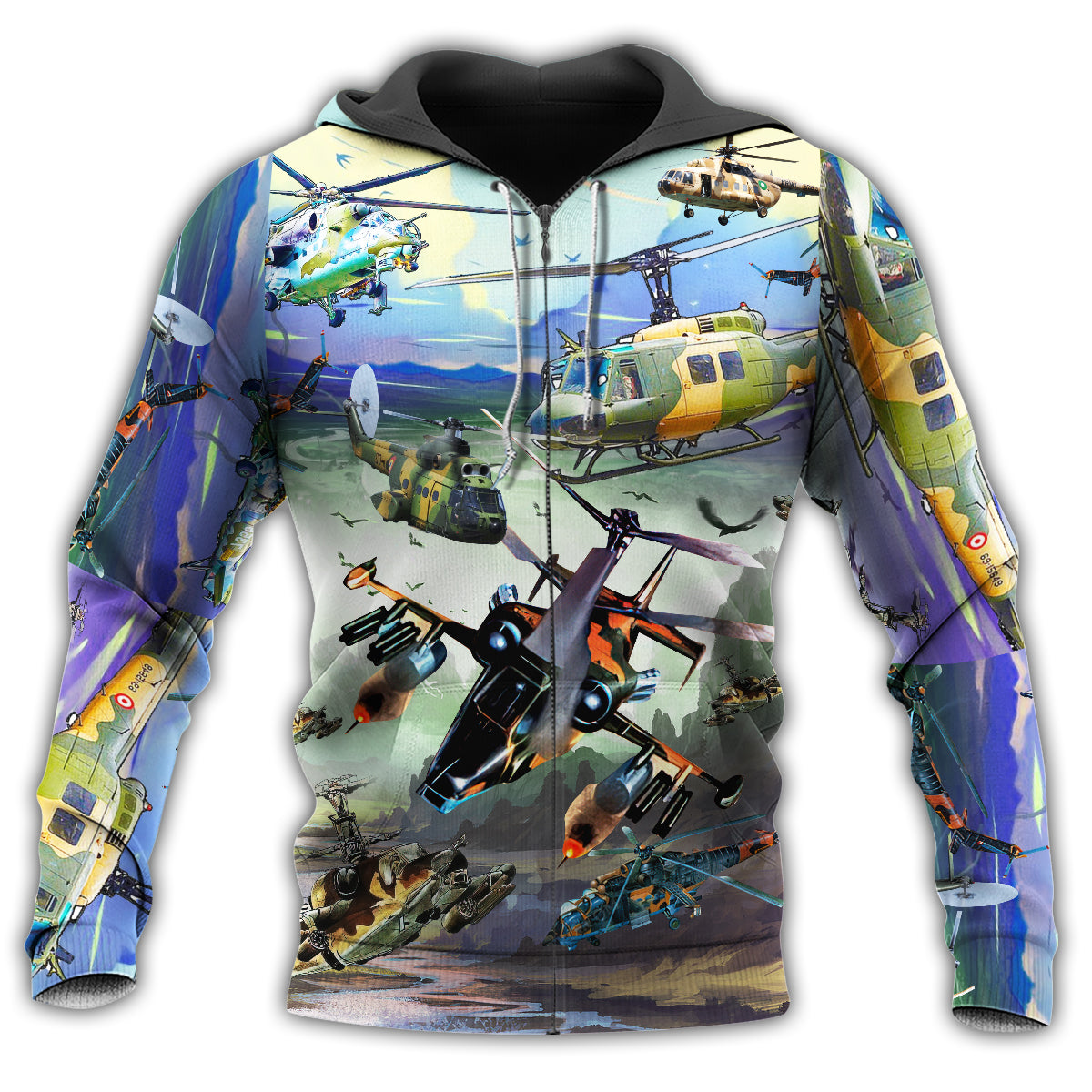 Combat Aircraft Blue Sky - 3D Hoodie