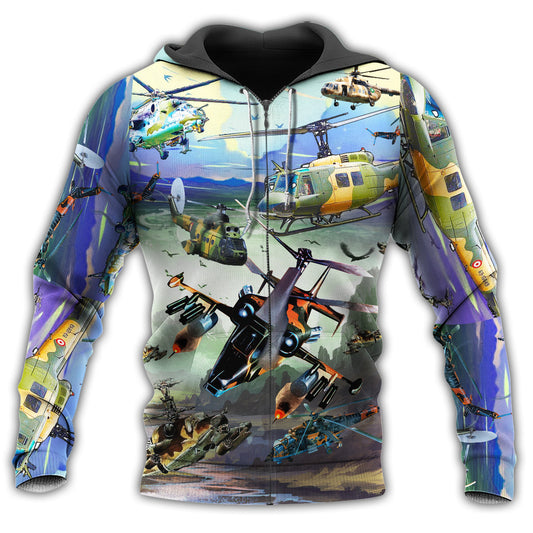 Combat Aircraft Blue Sky - 3D Hoodie