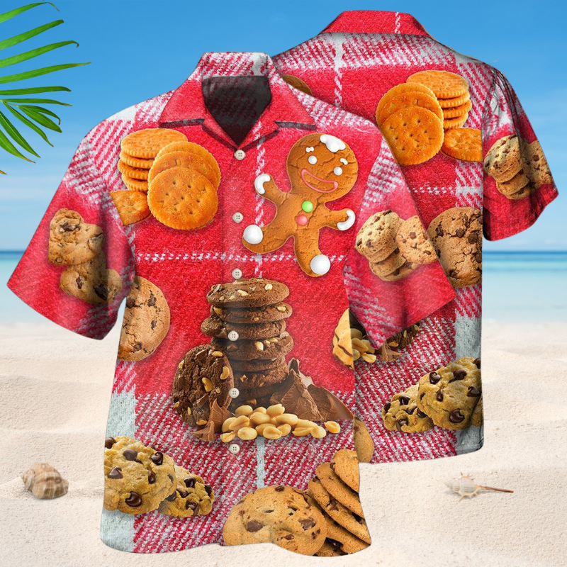 Cookie Baking Red Fabric Style – Hawaiian Shirt