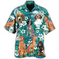 Coonhound Tropical Floral Style – Hawaiian Shirt