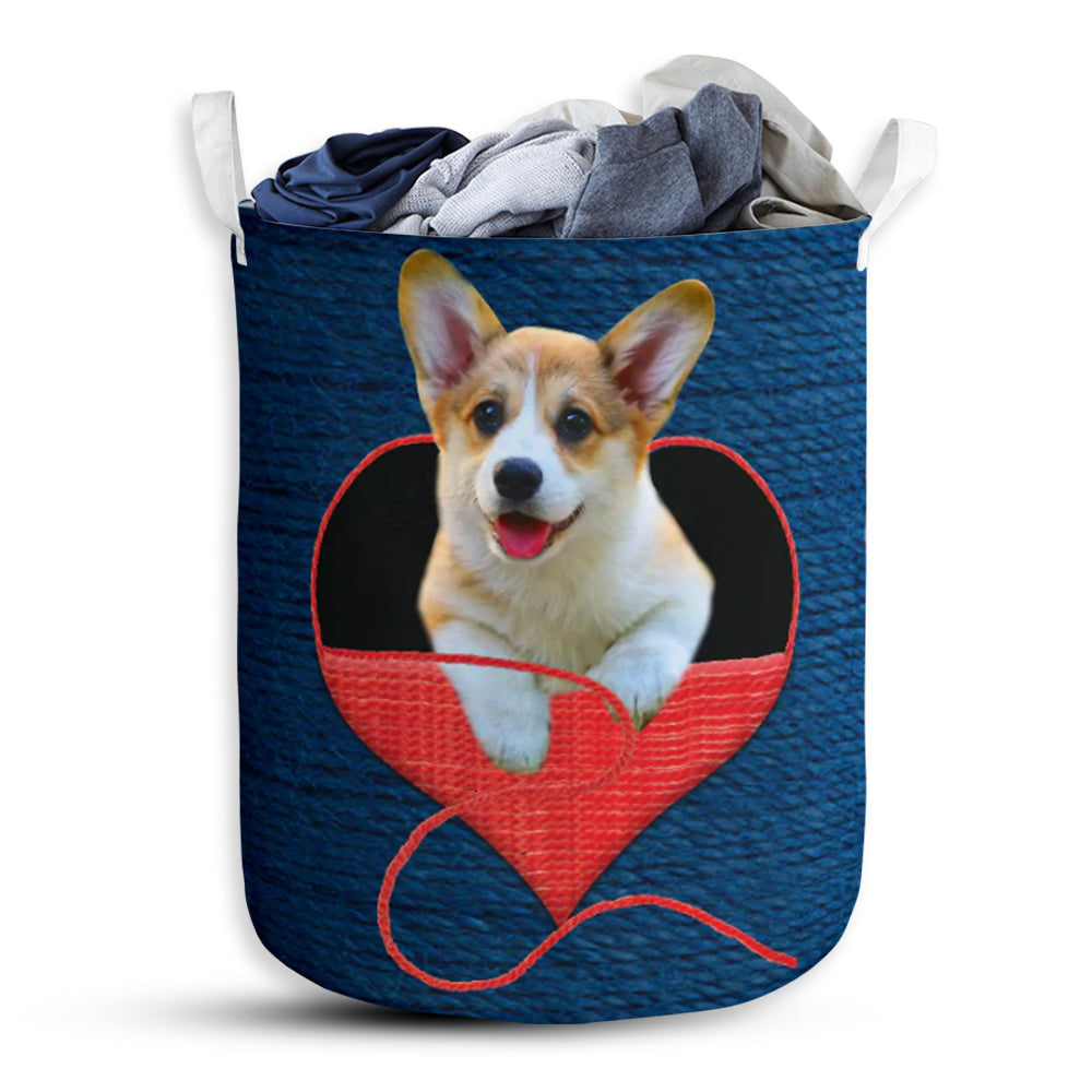 Corgi Wool Love Amazing - Laundry Basket - Owls Matrix LTD