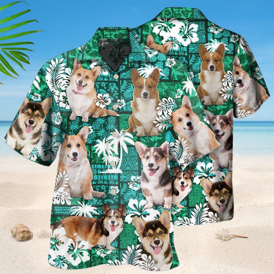 Corgi Lover Green Tropical Life Style – Hawaiian Shirt