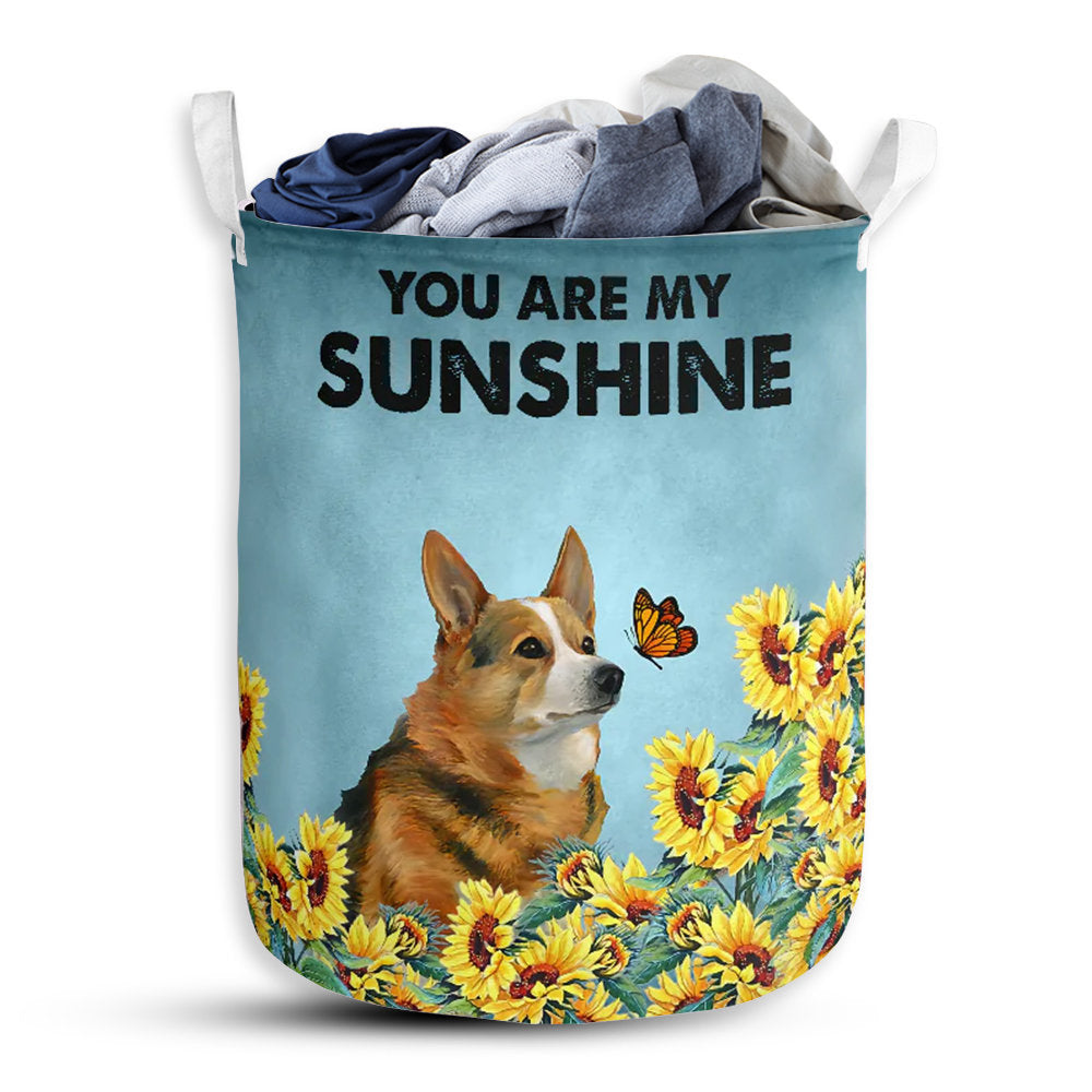 S: 17.72”x13.78” (45x35 cm) Corgi Are My Sunshine - Laundry Basket - Owls Matrix LTD