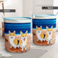 Corgi Beach Blue Style - Laundry basket - Owls Matrix LTD