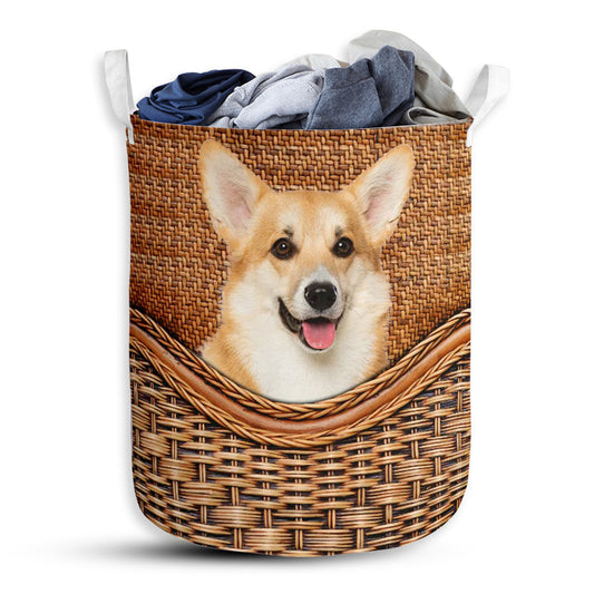 S: 17.72”x13.78” (45x35 cm) Corgi Handmade Basic Style - Laundry Basket - Owls Matrix LTD