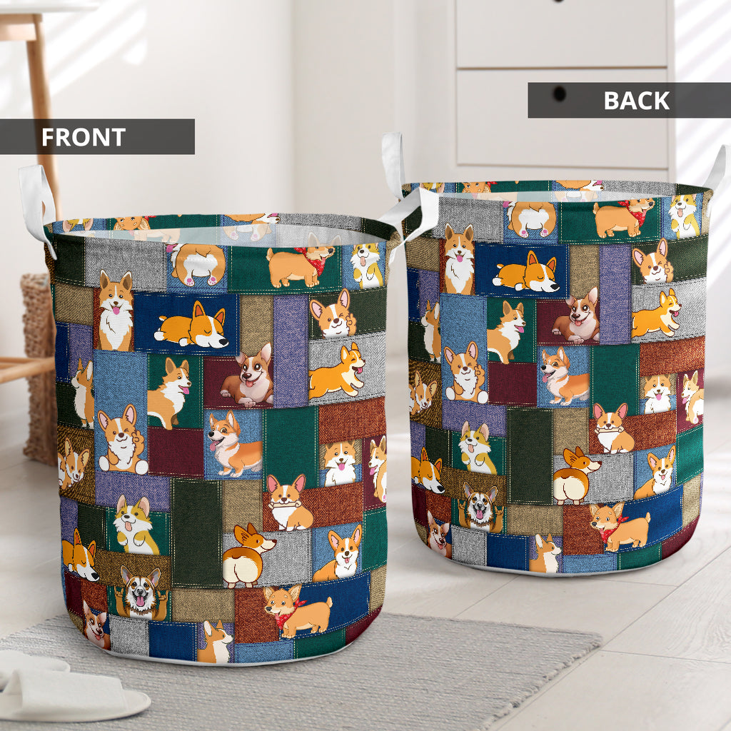 Corgi Little Happy - Laundry Basket - Owls Matrix LTD