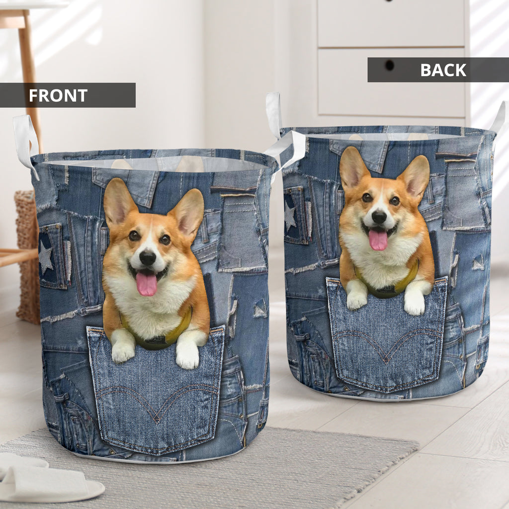 Corgi Jean Basic Style - Laundry Basket - Owls Matrix LTD