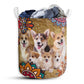 S: 17.72”x13.78” (45x35 cm) Corgi Mandala Style - Laundry Basket - Owls Matrix LTD