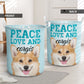 Corgi Peace Love - Laundry Basket - Owls Matrix LTD