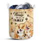 S: 17.72”x13.78” (45x35 cm) Corgi Tracked Wall We Are Family - Laundry Basket - Owls Matrix LTD