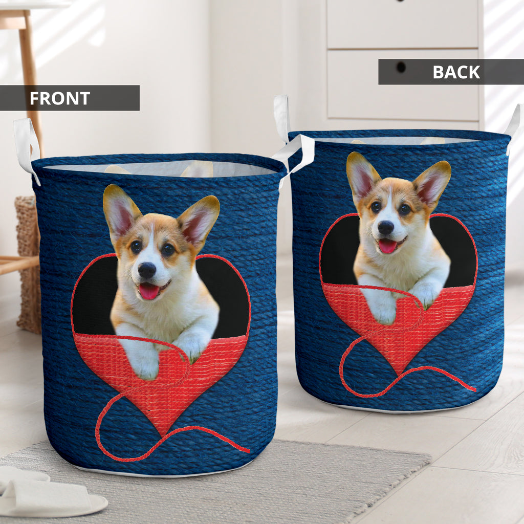 Corgi Wool Love Amazing - Laundry Basket - Owls Matrix LTD
