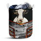 Cow Background Basic Style - Laundry Basket - Owls Matrix LTD