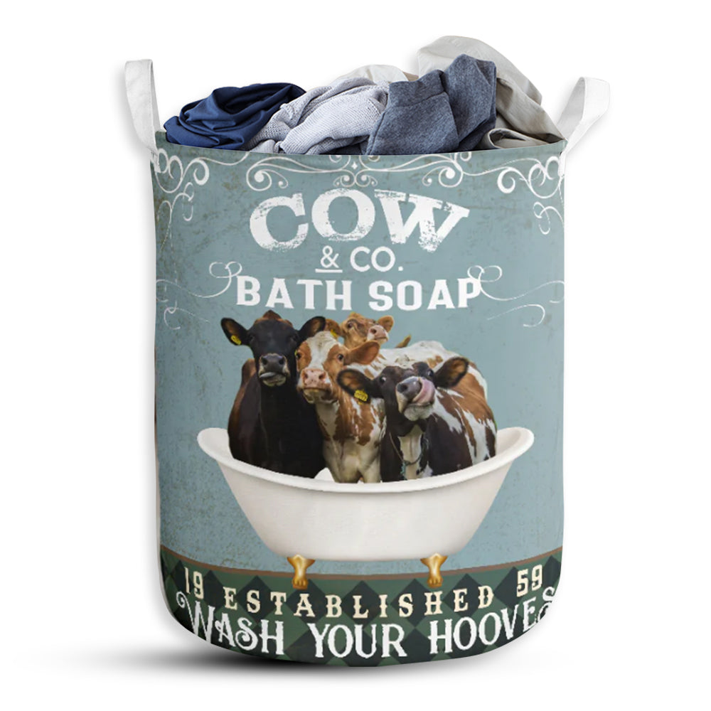 Cow Bath Soap Style - Laundry Basket - Owls Matrix LTD