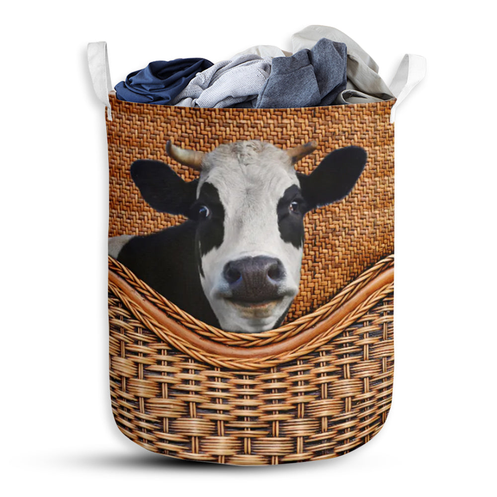 Cow Handmade Basic Style - Laundry Basket - Owls Matrix LTD