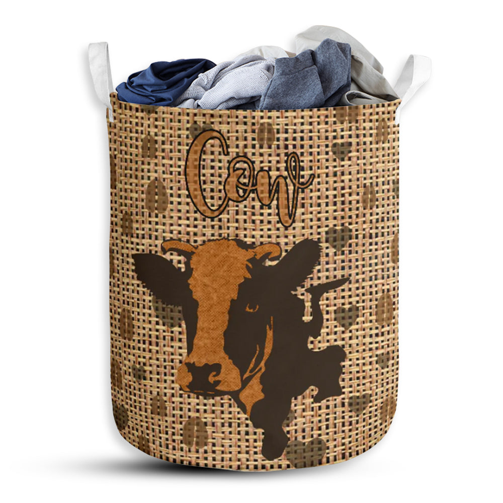 Cow Heart Brown - Laundry Basket - Owls Matrix LTD