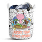 Cow Love Pattern Laundry Today - Laundry Basket - Owls Matrix LTD