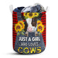 Cow Sunflower Jean Set - Laundry Basket - Owls Matrix LTD