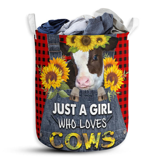 Cow Sunflower Jean Set - Laundry Basket - Owls Matrix LTD