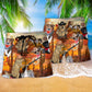 Cowboy Dog Love Life Art - Beach Short