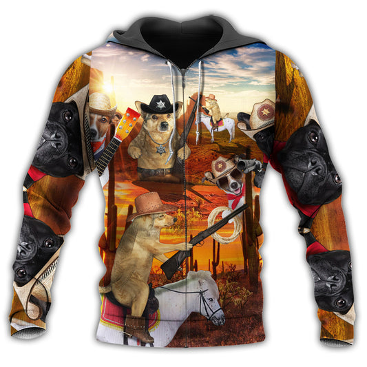 Cowboy Dog Cool Style - 3D Hoodie