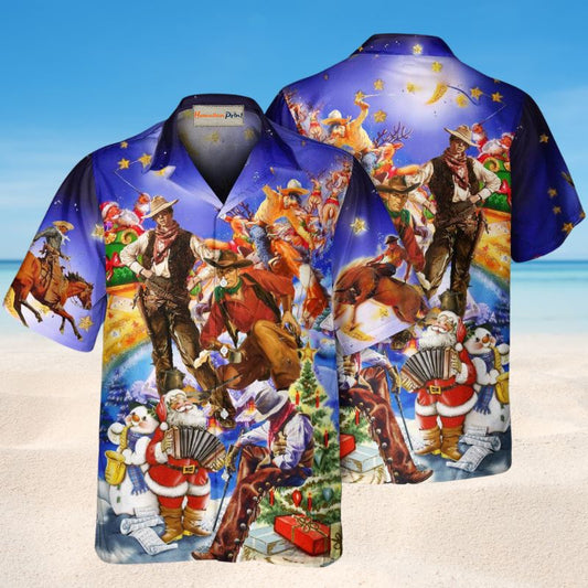 Cowboy Happy Christmas Style – Hawaiian Shirt