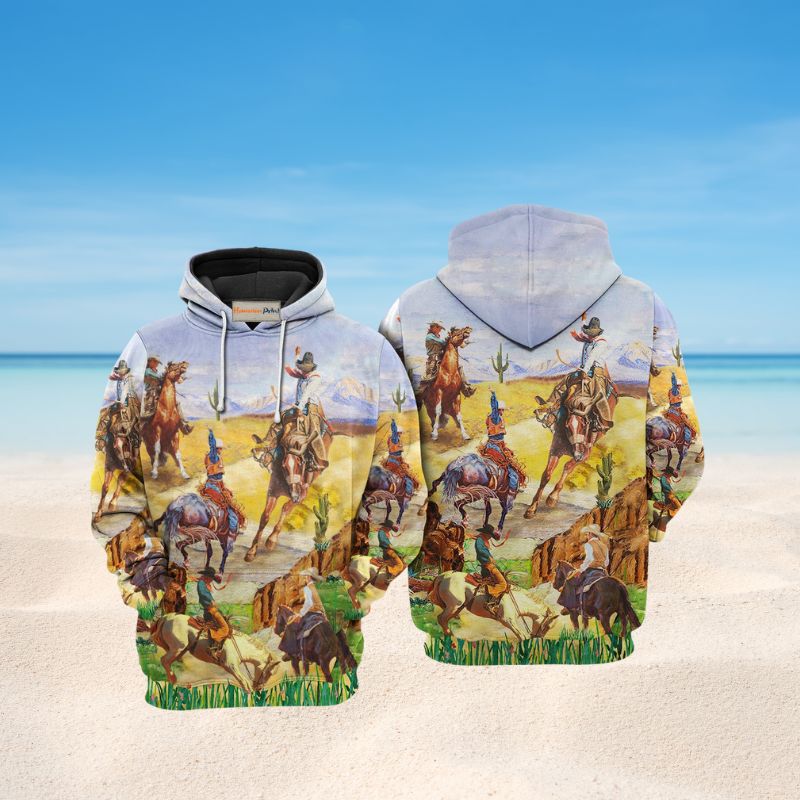 Cowboy Love Life Classic Art – 3D Hoodie