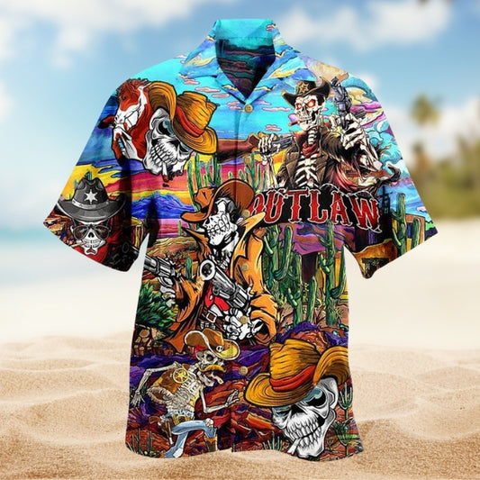 Cowboy Pirate Skull Love Life Limited Edition – Hawaiian Shirt