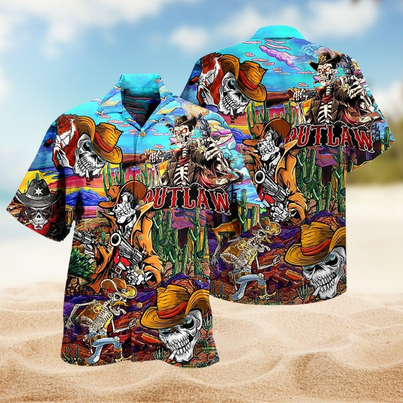 Cowboy Pirate Skull Love Life Limited Edition – Hawaiian Shirt