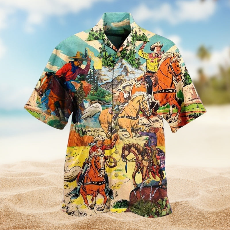Cowboy Real Men Ride Horses Limited Edition – Hawaiian Shirt