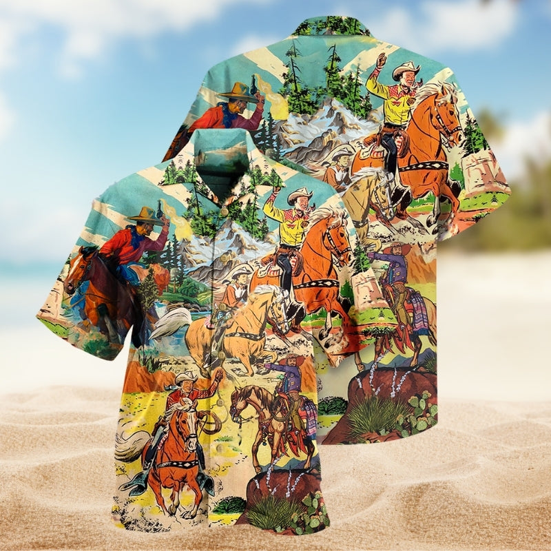 Cowboy Real Men Ride Horses Limited Edition – Hawaiian Shirt