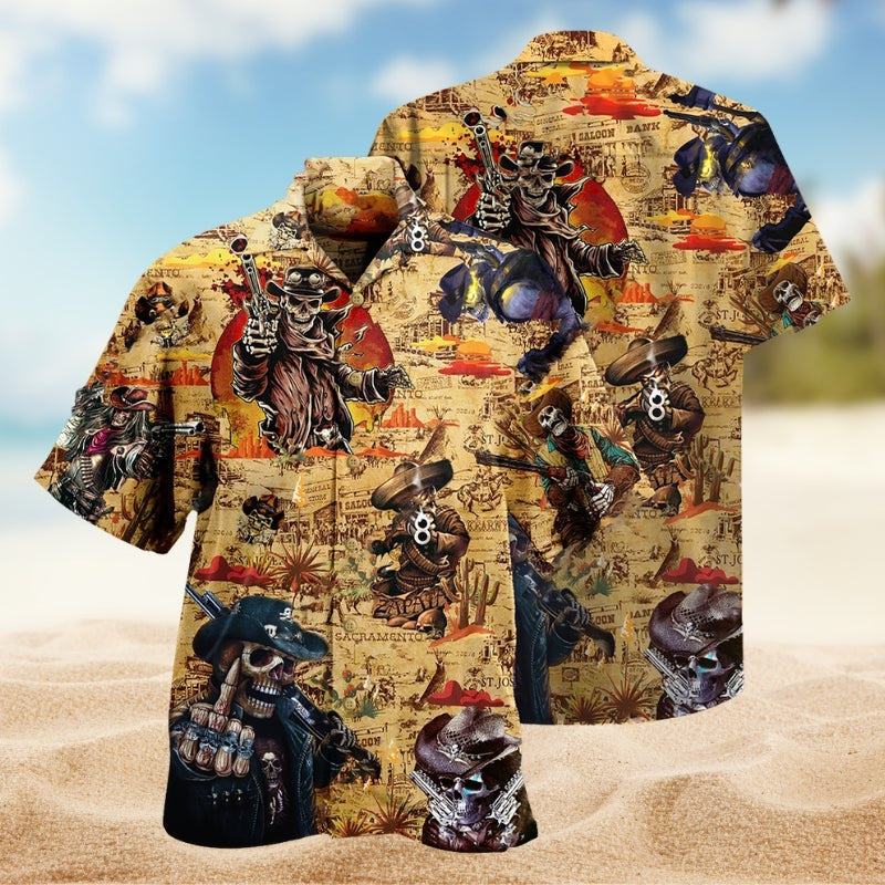 Cowboy Skull Pirate Western Love Life Limited Edition – Hawaiian Shirt
