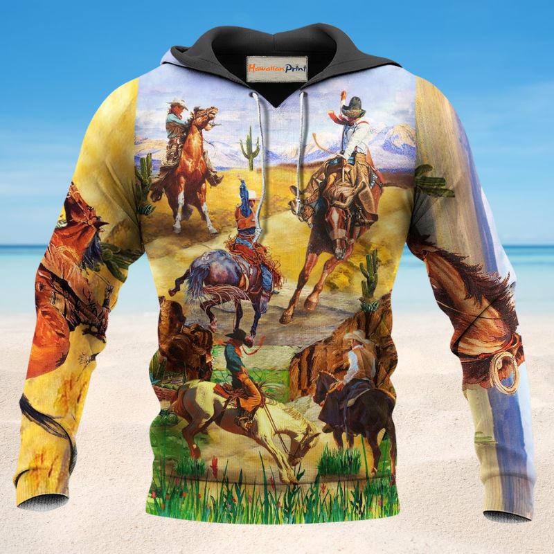Cowboy Desert Cactus Love - 3D Hoodie