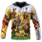 Cowboy Desert Cactus Love - 3D Hoodie2