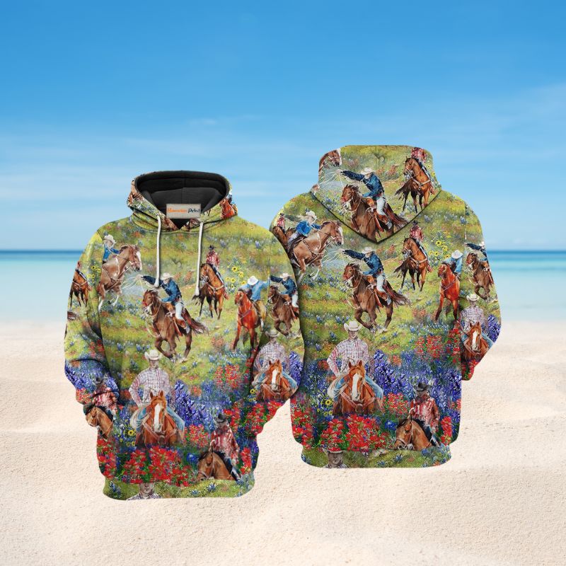 Cowboy Dog Love Life Art – 3D Hoodie2