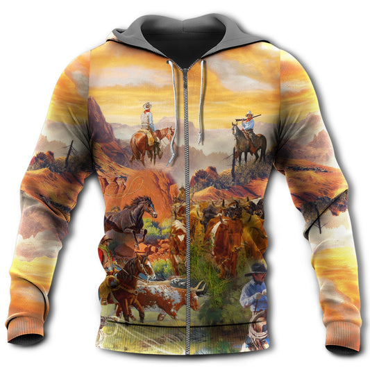 Cowboy Life Style Art – 3D Hoodie