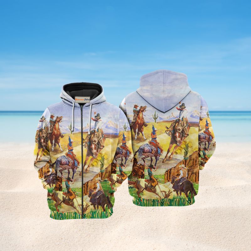 Cowboy Love Life Classic Art – 3D Hoodie2