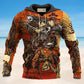 Cowboy Skull War Art Style - 3D Hoodie