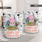 Cow Love Pattern Laundry Today - Laundry Basket - Owls Matrix LTD