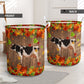 Cow Maple Leaves - Laundry Basket - Owls Matrix LTD