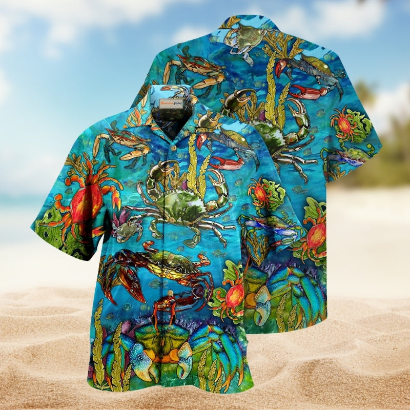 Crab Love Ocean Blue Limited Edition – Hawaiian Shirt