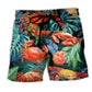 Crab Tropical Leaf Cool Crab – Beach Short
