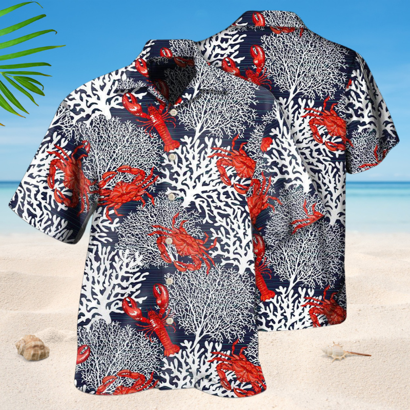 Crab And Coral Ocean Life Style – Hawaiian Shirt