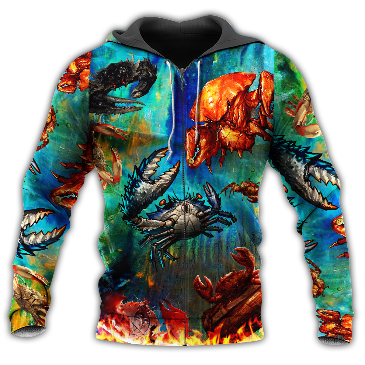 Crab Lets Get Crackin Fun - 3D Hoodie2