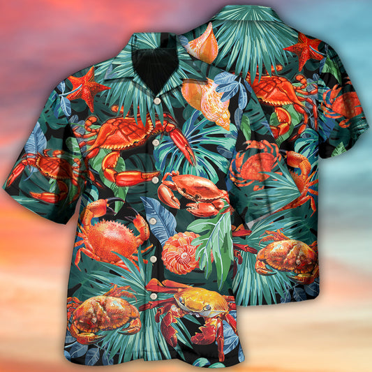 Crab Tropical Leaf Style – Hawaiian Shirt