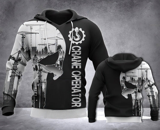 Crane Operator Black Art – 3D Hoodie