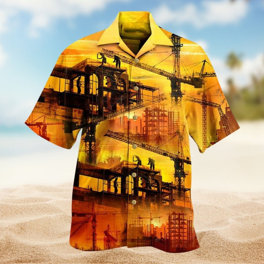 Cranes Real Men Control Cranes Limited Edition – Hawaiian Shirt