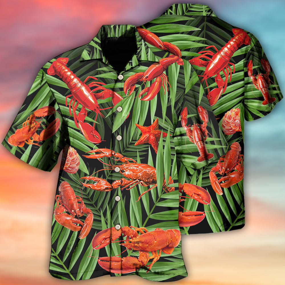 Crawfish Tropical Leaf Style – Hawaiian Shirt