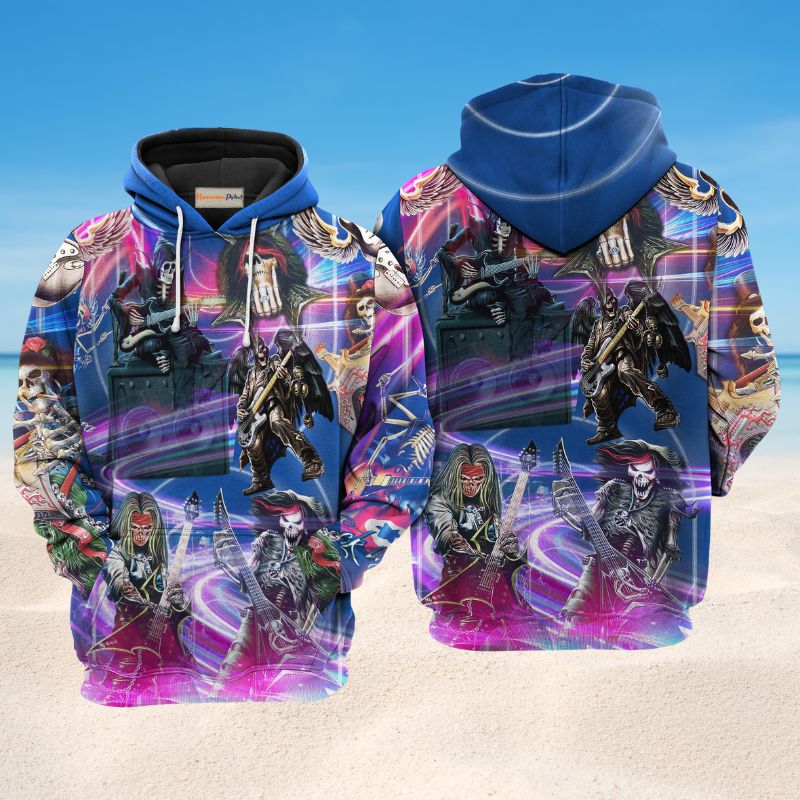 Crazy Skull Music Art – 3D Hoodie