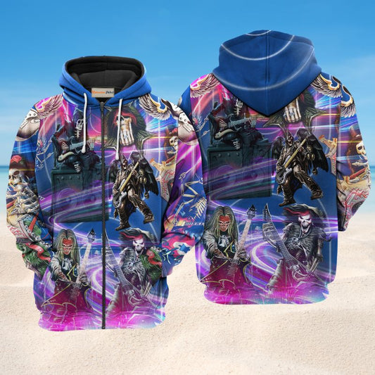 Crazy Skull Music Art – 3D Hoodie